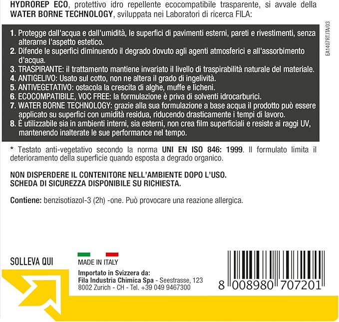 PROTEZIONE IDROREPELLENTE ECOCOMPATIBILE - Foto2 PROTEZIONE IDROREPELLENTE ECOCOMPATIBILE - Foto2